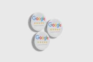 Google Review Stickers (3 pieces)