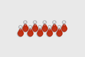 RFID Keychain Red (10 pieces)